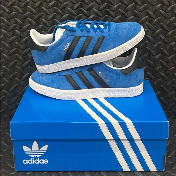 Mens Adidas Athletic Shoes Sneakers Blue‎ Black Size 9 - Picture 2 of 6